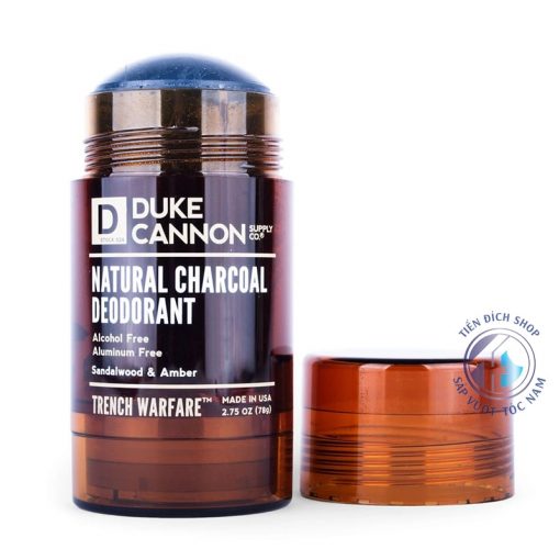 lăn nách Duke Cannon Natural Charcoal Deodorant Trench Warfare Sandalwood Amber