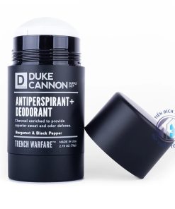 lăn khử mùi lăn nách Duke Cannon Antiperspirant Deodorant Trench Warfare Bergamot & Black Pepper