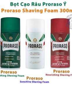 bọt cạo râu cho nam Proraso Shaving Foam 300ml