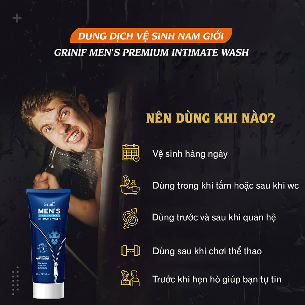 Grinif Men's Premium Intimate Wash 80ml