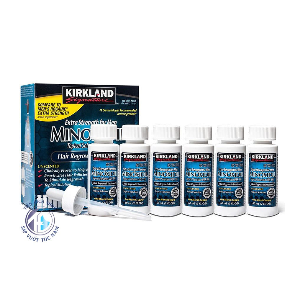 Kirkland minoxidil 5 dung dịch mọc râu mọc tóc 60ml x 6