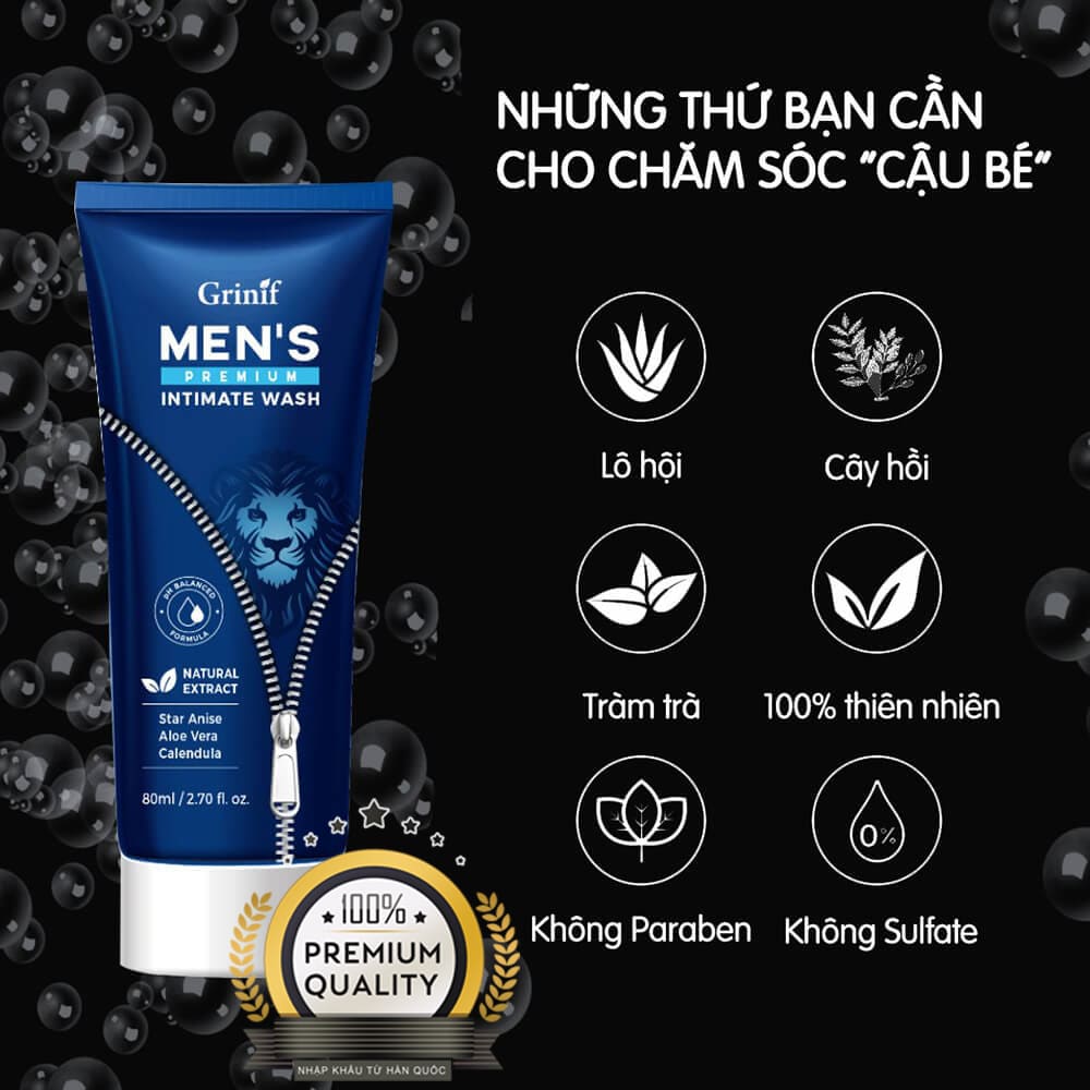 Grinif Men's Premium Intimate Wash từ Hàn Quốc