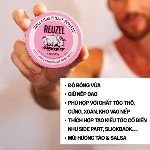 Hiệu năng Reuzel Pink pomade 95g