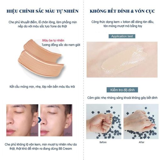 kem nền Grinif Natural BB Cream Men Hàn Quốc