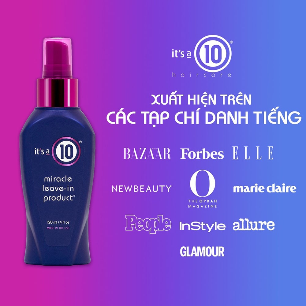 Xịt tóc It’s a 10 Miracle Leave-In Product từ MỸ