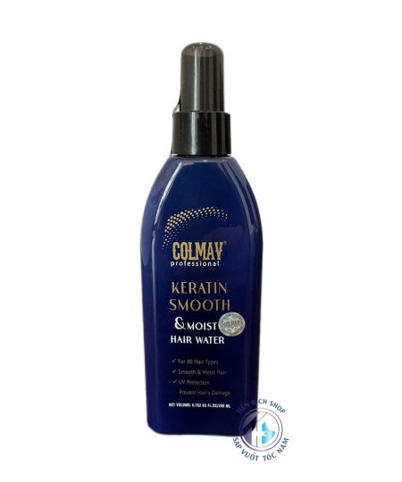 Xịt dưỡng tóc Colmav Keratin Smooth & Moist Hair Water 200ml cao cấp