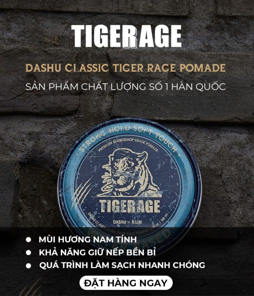 Dashu Classic Tiger Rage Pomade Water Based Hàn Quốc