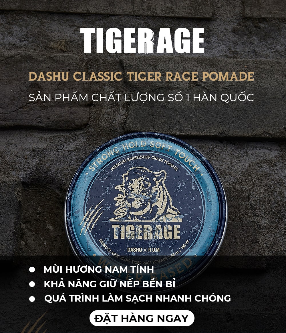 Dashu Classic Tiger Rage Pomade Water Based Hàn Quốc