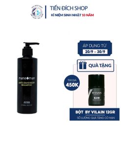 Mane Man Anti-Dandruff Shampoo trị gàu TẶNG KÈM bột tạo phồng By vilain 12g