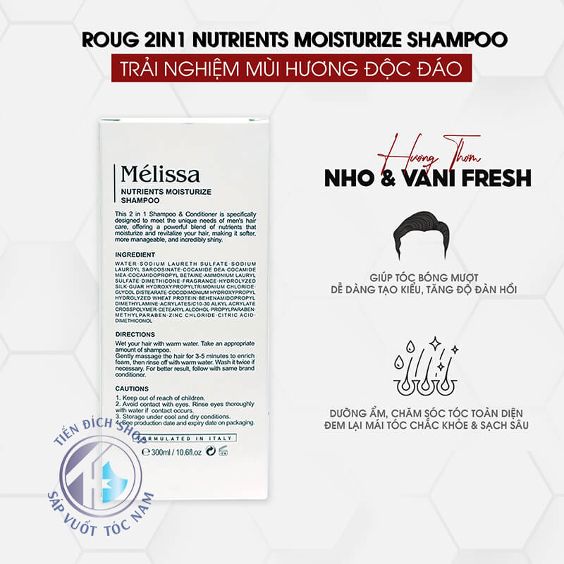 Gội xả ROUG 2in1 Shampoo Conditioner 300ml 