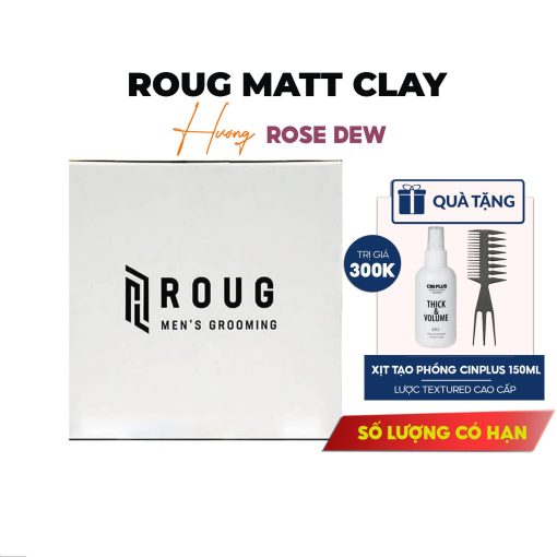 sáp vuốt tóc roug matt clay tặng cinplus