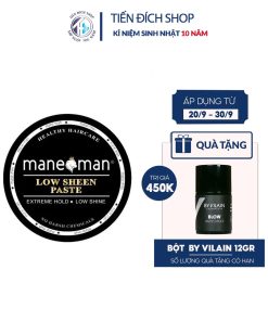 Mane Man Low Sheen Paste TẶNG KÈM bột tạo phồng By vilain 12g