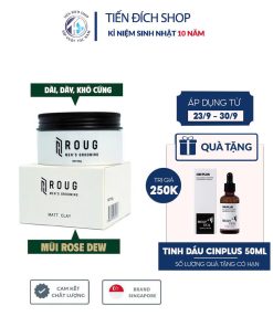 sáp vuốt tóc roug matt clay tặng kèm oil cin plus