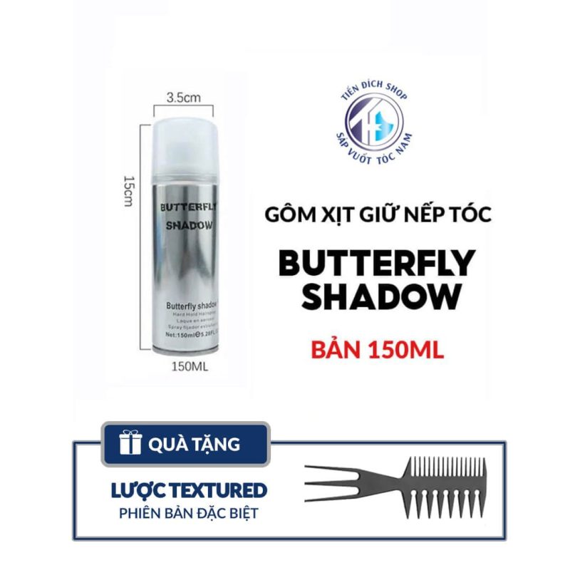 Gôm xịt tóc Butterfly Shadow bản 150ml