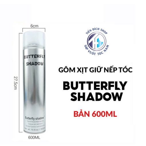 Gôm xịt tóc Butterfly Shadow 600ml