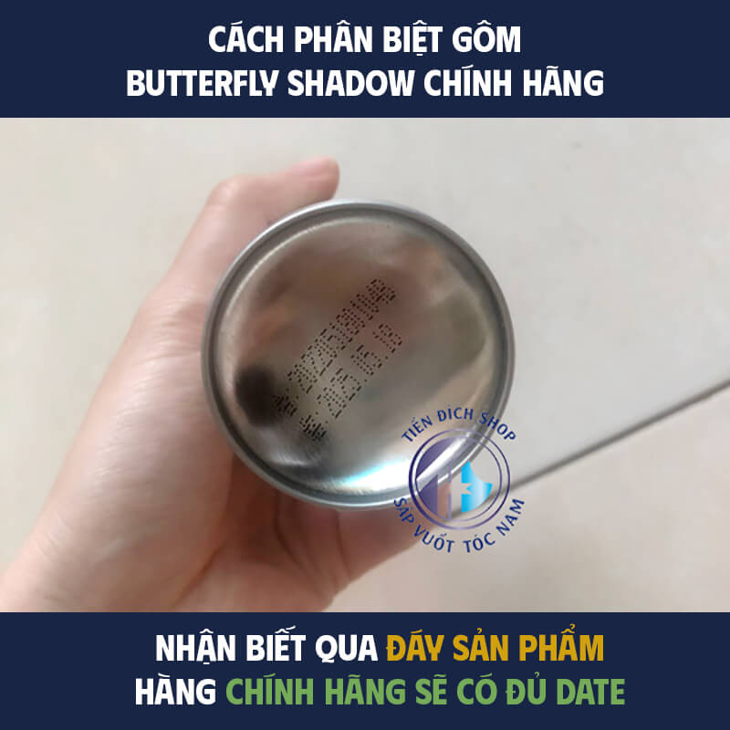 Nhận biết Butterfly Shadow chính hãng ở đáy sản phẩm