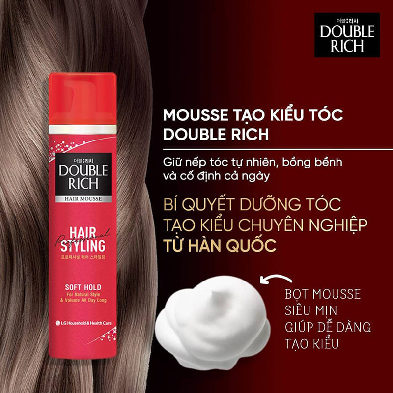 Mousse dưỡng tóc Double Rich 150ml