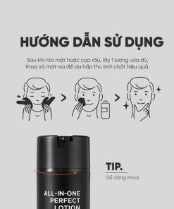 Cách sử dụng Sữa dưỡng da Foellie Homme All-in-one Perfect Lotion 150ml