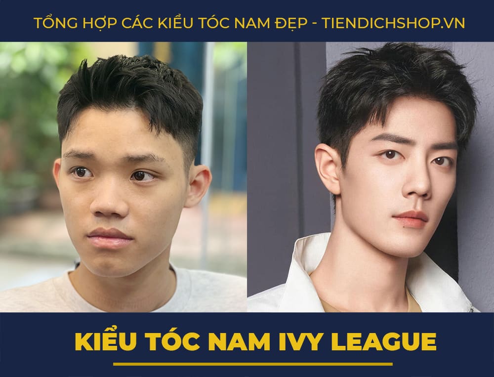 Mẫu tóc nam đẹp Ivy League 