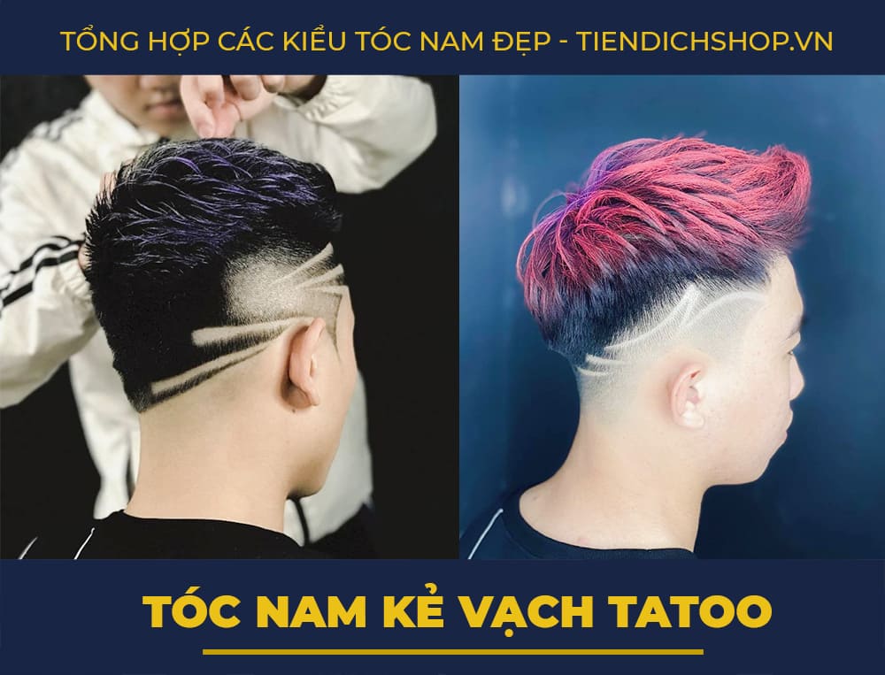 Tóc nam đẹp kẻ vạch Tatoo