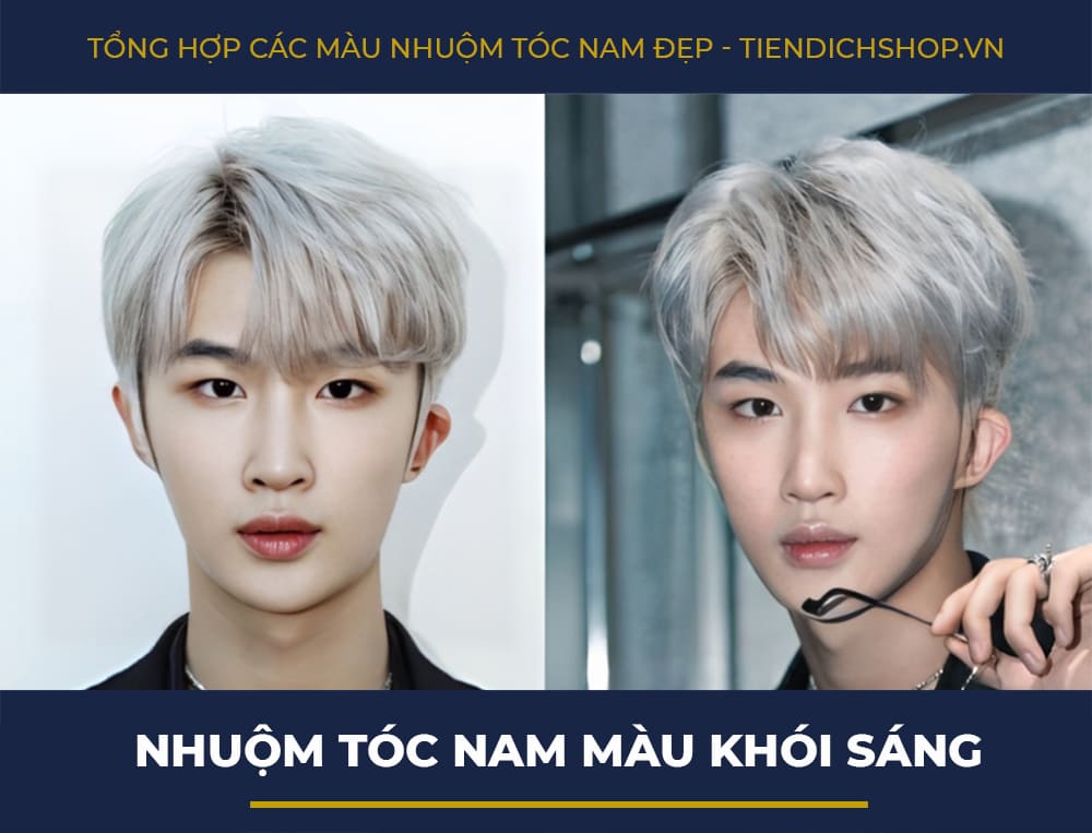 Nhuộm tóc nam màu khói sáng