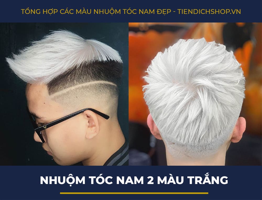 Nhuộm tóc nam màu trắng