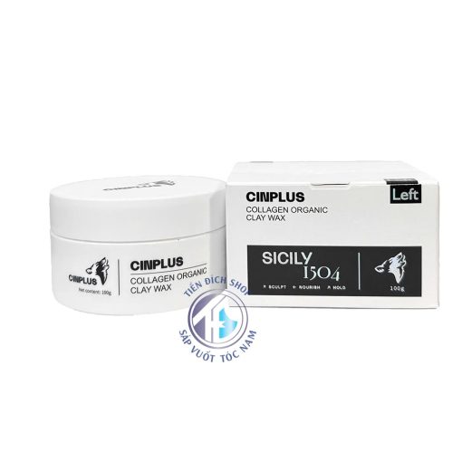 Sáp vuốt tóc SICILY CINPLUS Collagen Organic Clay Wax LEFT