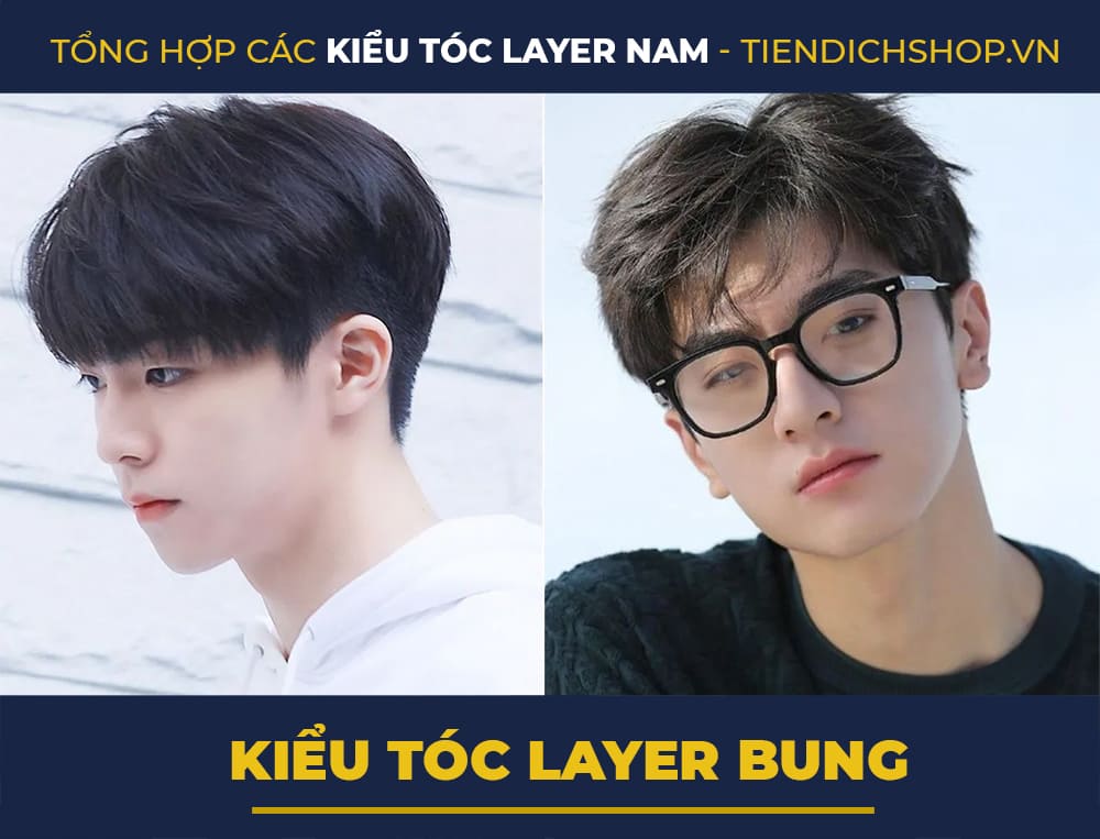 Tóc layer bung nam