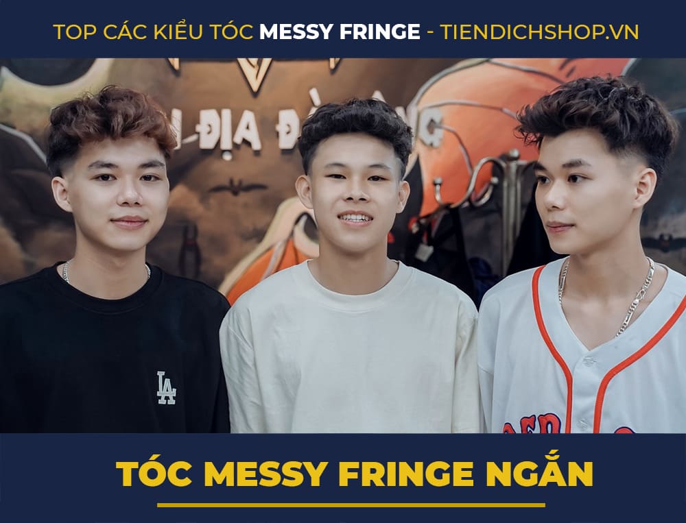 kiểu tóc Messy Fringe ngắn