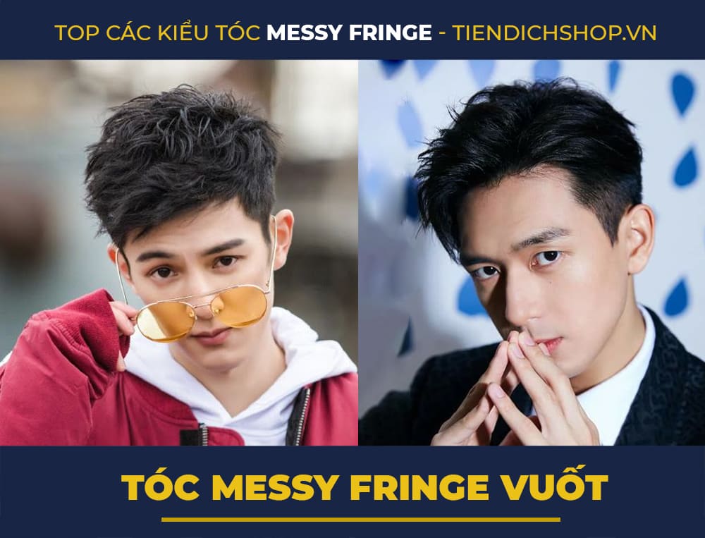 Kiểu tóc Messy Fringe vuốt