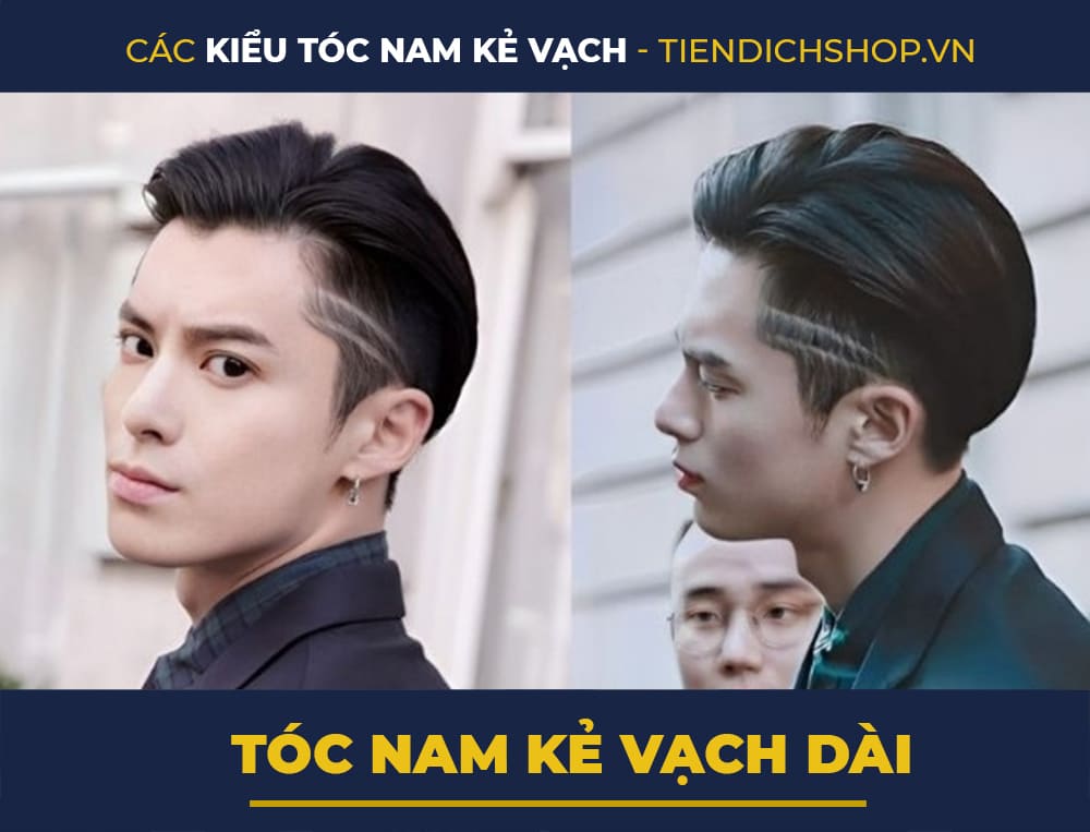 Kiểu Tóc nam kẻ vạch dài