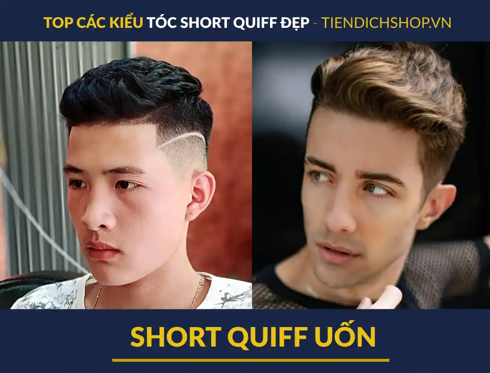 Tóc Short Quiff uốn