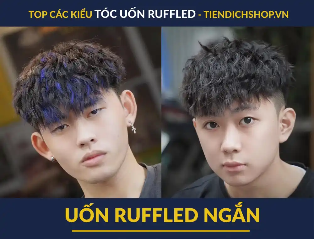 Uốn tóc Ruffled ngắn