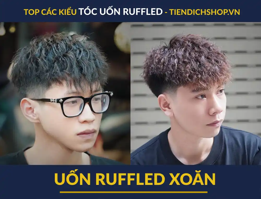 Uốn tóc Ruffled Xoăn