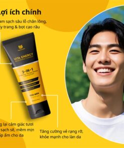Công dụng của Sữa rửa mặt 3in1 Mengen Vita Energy Brightening Cleanser