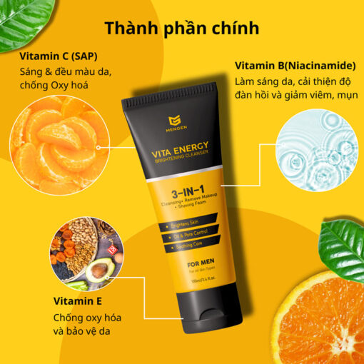 Thành phần của Mengen Vita Energy Brightening Cleanser