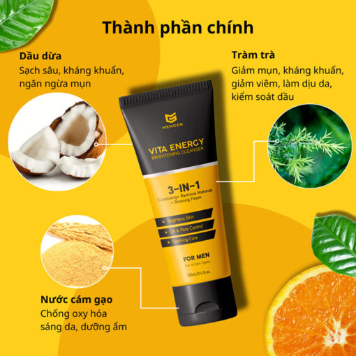 Thành phần chính của Mengen Vita Energy Brightening Cleanser