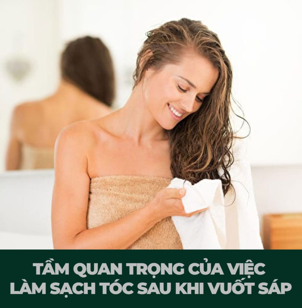 Cách làm sạch sáp vuốt tóc nữ