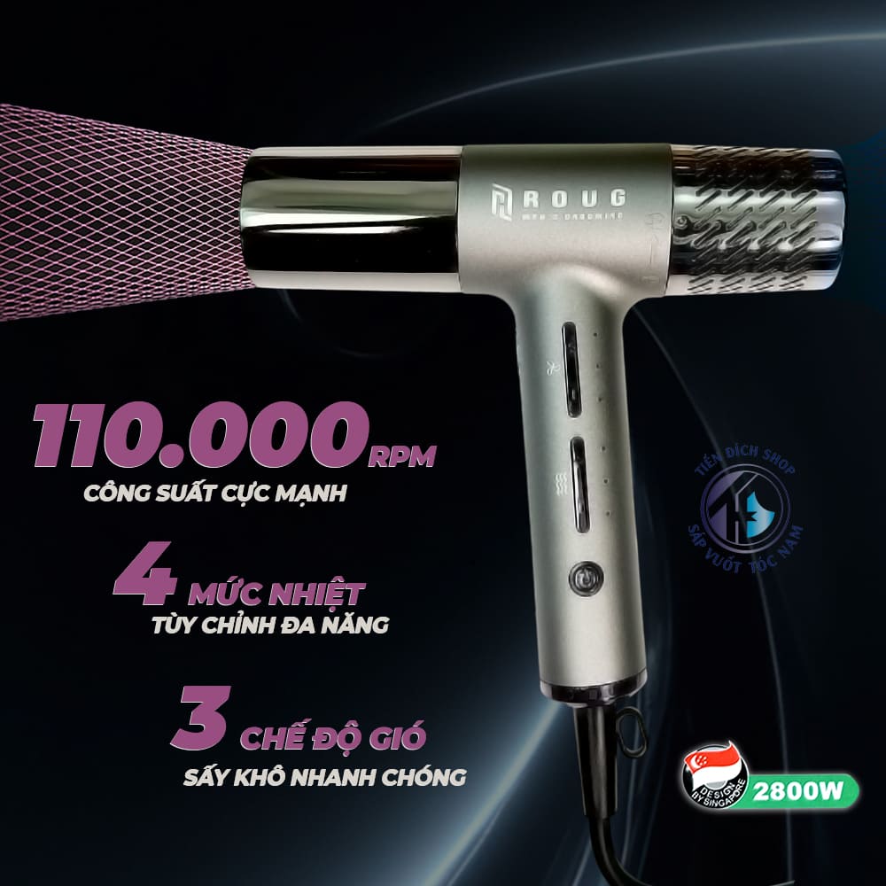 Review máy sấy tóc Roug Pro