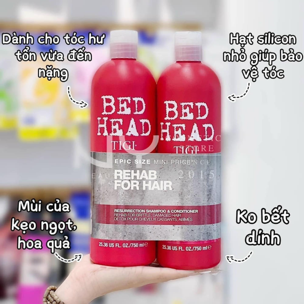Dầu gội cặp TIGI màu đỏ