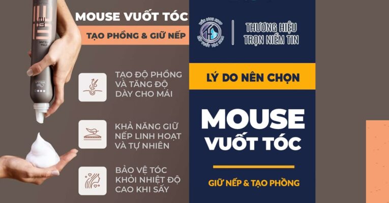 Mousse vuốt tóc dưỡng tóc tạo phồng