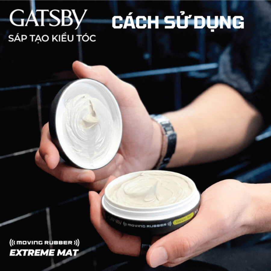 Cách sử dụng Gatsby Moving Rubber trên tóc