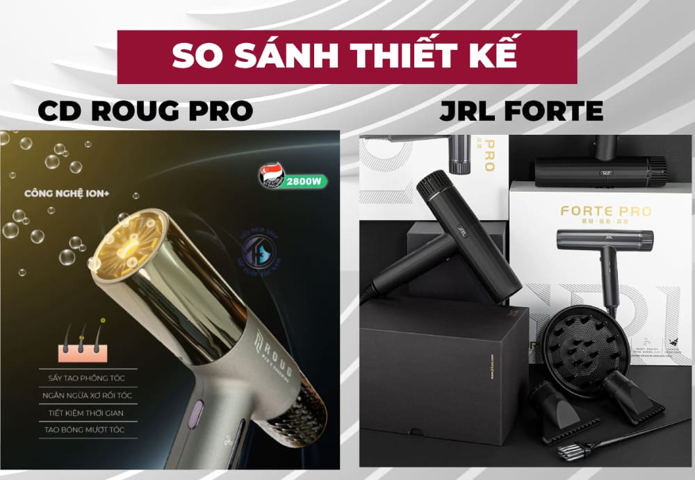 So sánh thiết kế CD Roug Pro và JRL Forte