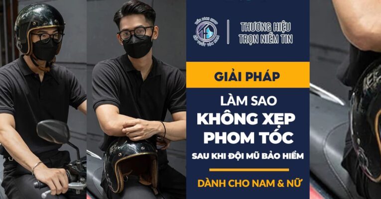 Giải pháp làm sao đội mũ bảo hiểm không xẹp tóc tại nhà