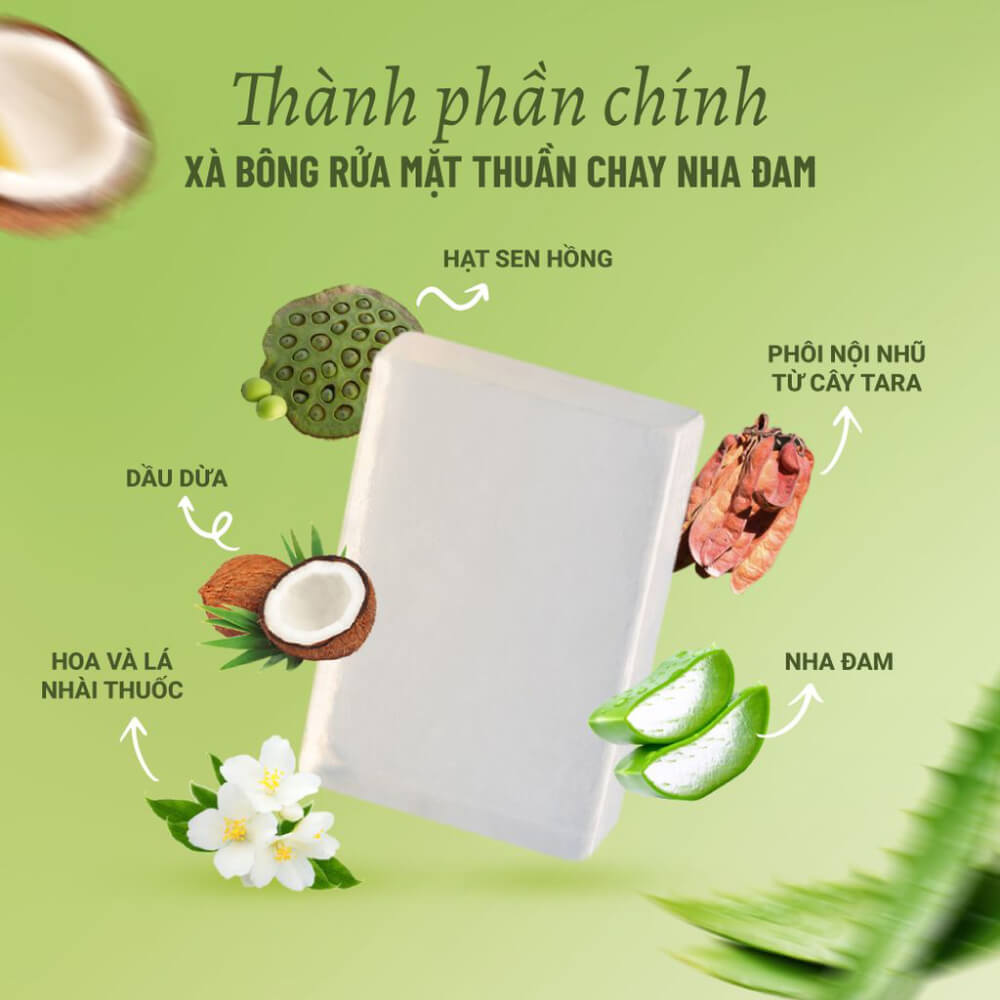 Xà phòng nha đam Heebee thuần chay